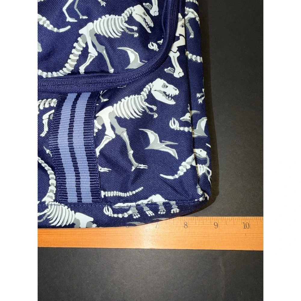 Pottery Barn Dinosaur Skeleton Glow In The Dark Hanging Toiletry Bag Travel Case